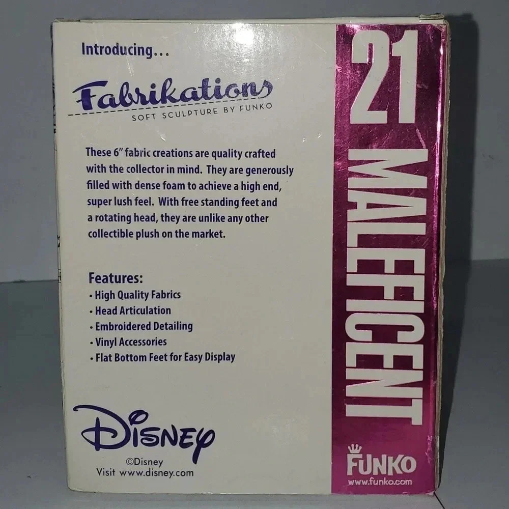 FUNKO Soft Sculpture FABRIKATIONS Disney MALEFICENT #21 Plush 6" Figure NWT - Picture 3 of 6